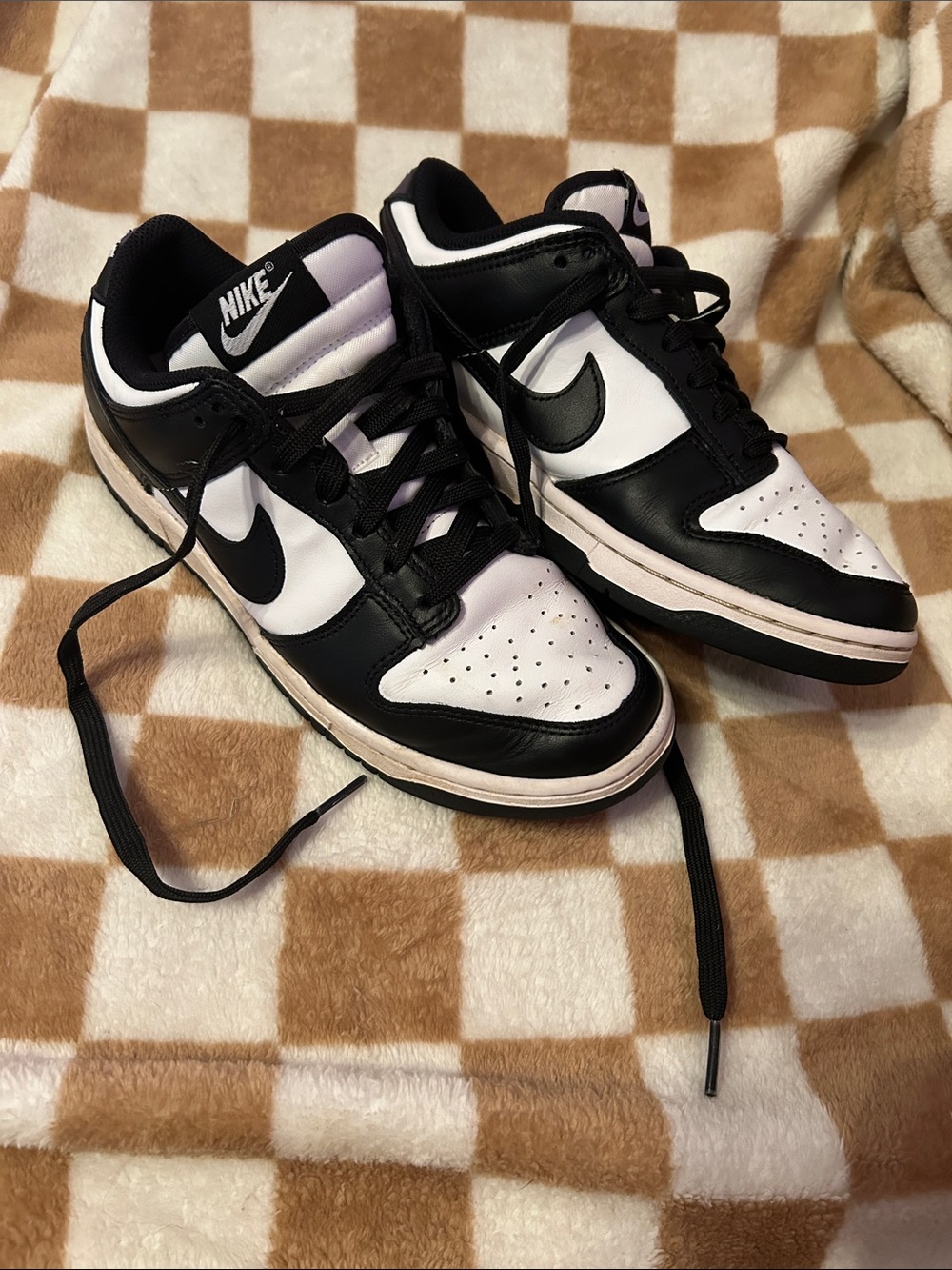 Nike Black and White Dunk Low-Top Sneakers